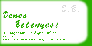 denes belenyesi business card